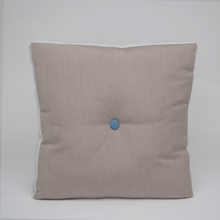 Load image into Gallery viewer, Sunbrella Flower Pillow in Air Blue/Flax
