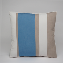 Load image into Gallery viewer, Sunbrella Multi Stripe Pillow in Air Blue/Flax