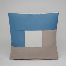 Load image into Gallery viewer, Sunbrella Window Box Pillow in Air Blue/Flax