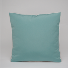 Load image into Gallery viewer, Sunbrella Leaf Pillow in Air Blue/Glacier