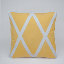 Load image into Gallery viewer, Sunbrella Trellis Pillow in Buttercup/White