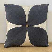 Load image into Gallery viewer, Sunbrella Flower Pillow in Twilight/Canvas