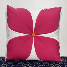 Load image into Gallery viewer, Sunbrella Flower Pillow in Hot Pink/Tangerine