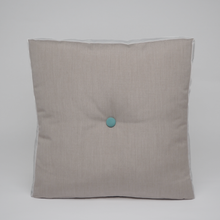 Load image into Gallery viewer, Sunbrella Flower Pillow in Glacier/Flax