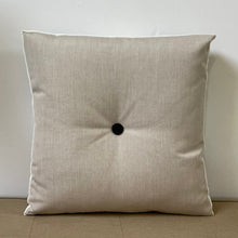 Load image into Gallery viewer, Sunbrella Flower Pillow in Black/Flax
