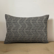 Load image into Gallery viewer, Sunbrella Pop Lumbar Pillow in Key Figure Onyx