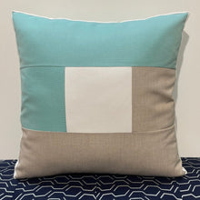 Load image into Gallery viewer, Sunbrella Window Box Pillow in Glacier/Flax