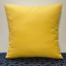 Load image into Gallery viewer, Sunbrella Tiles Pillow in Buttercup/Navy