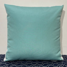 Load image into Gallery viewer, Sunbrella Leaf Pillow in Air Blue/Glacier