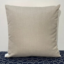 Load image into Gallery viewer, Sunbrella Tiles Pillow in Flax/Navy