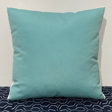 Load image into Gallery viewer, Sunbrella Trellis Pillow in Glacier/White