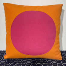 Load image into Gallery viewer, Sunbrella Dot Pillow in Tangerine/Hot Pink