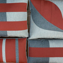 Load image into Gallery viewer, Sunbrella Leaf Pillow in Henna/Charcoal