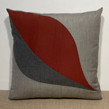 Load image into Gallery viewer, Sunbrella Leaf Pillow in Henna/Charcoal