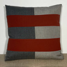 Load image into Gallery viewer, Sunbrella Tiles Pillow in Henna/Charcoal