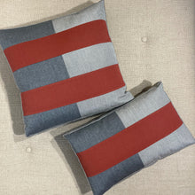 Load image into Gallery viewer, Sunbrella Tiles Pillow in Henna/Charcoal