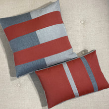 Load image into Gallery viewer, Sunbrella Tiles Pillow in Henna/Charcoal