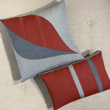 Load image into Gallery viewer, Sunbrella Leaf Pillow in Henna/Charcoal