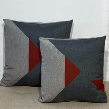 Load image into Gallery viewer, Sunbrella Aerial Pillow in Henna/Charcoal