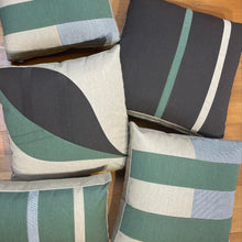 Load image into Gallery viewer, Sunbrella Duo Stripe Large Pillow in Java