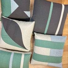 Load image into Gallery viewer, Sunbrella Tiles Pillow in Fern/Flint
