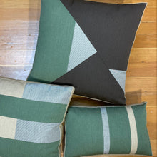 Load image into Gallery viewer, Sunbrella Duo Stripe Lumbar Pillow in Fern