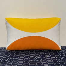 Load image into Gallery viewer, Sunbrella Eclipse Lumbar Pillow in Sunflower/Tangerine