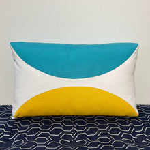 Load image into Gallery viewer, Sunbrella Eclipse Lumbar Pillow in Aruba/Sunflower