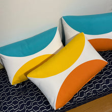 Load image into Gallery viewer, Sunbrella Eclipse Lumbar Pillow in Sunflower/Tangerine
