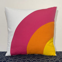 Load image into Gallery viewer, Sunbrella Groove Pillow in Hot Pink/Tangerine