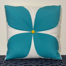 Load image into Gallery viewer, Sunbrella Flower Pillow in Aruba/Sunflower