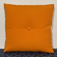 Load image into Gallery viewer, Sunbrella Hero Solid Large Square Pillow with or without Buttons in Tangerine