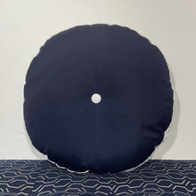Load image into Gallery viewer, Sunbrella Hero Circle Pillow in Navy/White