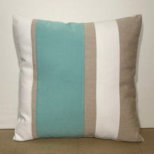 Load image into Gallery viewer, Sunbrella Multi Stripe Pillow in Glacier/Flax