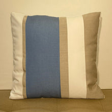 Load image into Gallery viewer, Sunbrella Multi Stripe Pillow in Air Blue/Flax