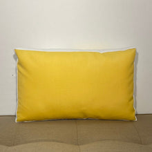 Load image into Gallery viewer, Sunbrella Multi Stripe Lumbar Pillow in Buttercup/Flax