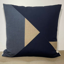 Load image into Gallery viewer, Sunbrella Aerial Large Pillow in Navy/Twilight