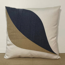 Load image into Gallery viewer, Sunbrella Leaf Pillow in Twilight/Heather Beige