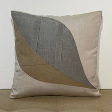 Load image into Gallery viewer, Sunbrella Leaf Pillow in Flint/Heather Beige