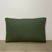 Load image into Gallery viewer, Sunbrella Hero Solid Lumbar Pillow with or without Buttons in Fern