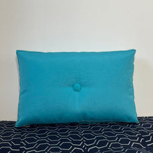 Load image into Gallery viewer, Sunbrella Hero Solid Lumbar Pillow with or without Buttons in Aruba