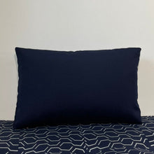 Load image into Gallery viewer, Sunbrella Hero Solid Lumbar Pillow with or without Buttons in Navy