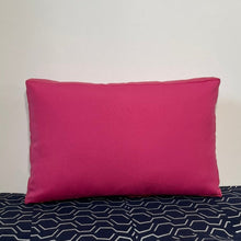 Load image into Gallery viewer, Sunbrella Hero Solid Lumbar Pillow with or without Buttons in Hot Pink