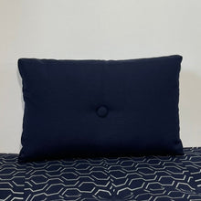 Load image into Gallery viewer, Sunbrella Hero Solid Lumbar Pillow with or without Buttons in Navy