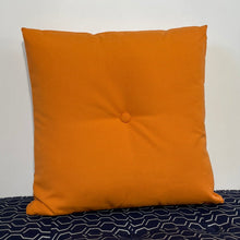 Load image into Gallery viewer, Sunbrella Hero Solid Square Pillow with or without Buttons in Tangerine