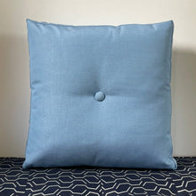 Load image into Gallery viewer, Sunbrella Hero Solid Square Pillow with or without Buttons n in Air Blue
