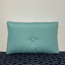Load image into Gallery viewer, Sunbrella Hero Solid Lumbar Pillow with or without Buttons in Glacier