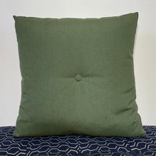 Load image into Gallery viewer, Sunbrella Hero Solid Square Pillow with or w/o Button in Fern
