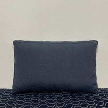 Load image into Gallery viewer, Sunbrella Hero Solid Lumbar Pillow with or without Buttons in Twilight