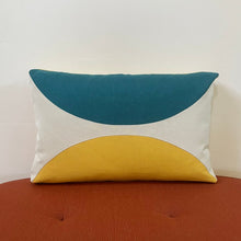 Load image into Gallery viewer, Sunbrella Eclipse Lumbar Pillow in Peacock/Daffodil